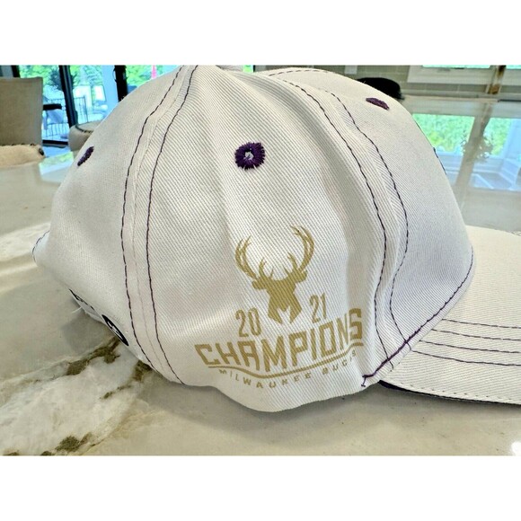 Milwaukee Bucks Pat Connaughton 24 Foundation NBA 2021 Champions Hat Sky High - Picture 2 of 5